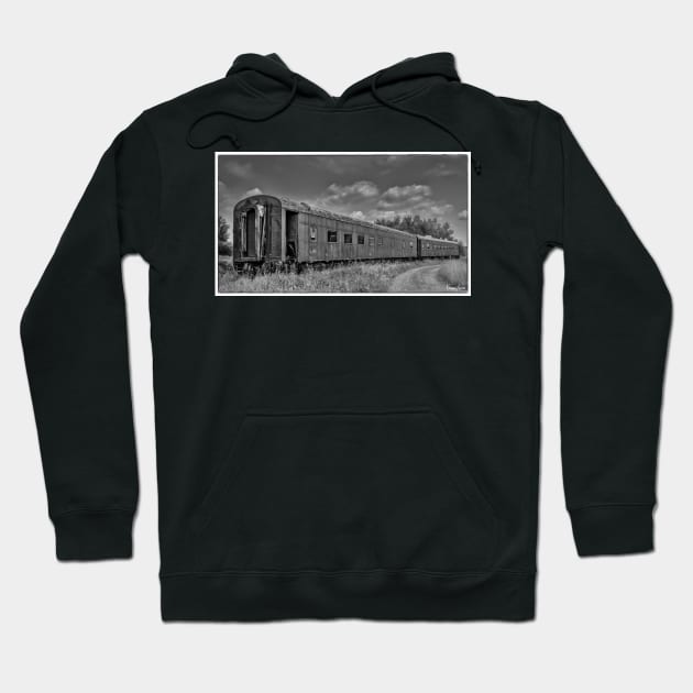 Abandoned Railroad Car in Rural New Brunswick Hoodie by kenmo